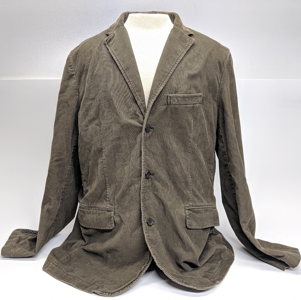 NEW J Crew Mens XL-T Vintage Cord Jacket Dark Gren